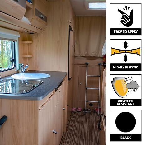 SIKA Sikaflex-221, Black, Multi-Purpose Polyurethane Sealant & Adhesive, Permanent Elastic Seal, Sandable/Paintable, NSF Approved for Drinking Water, 10.1 (Pack of 24)